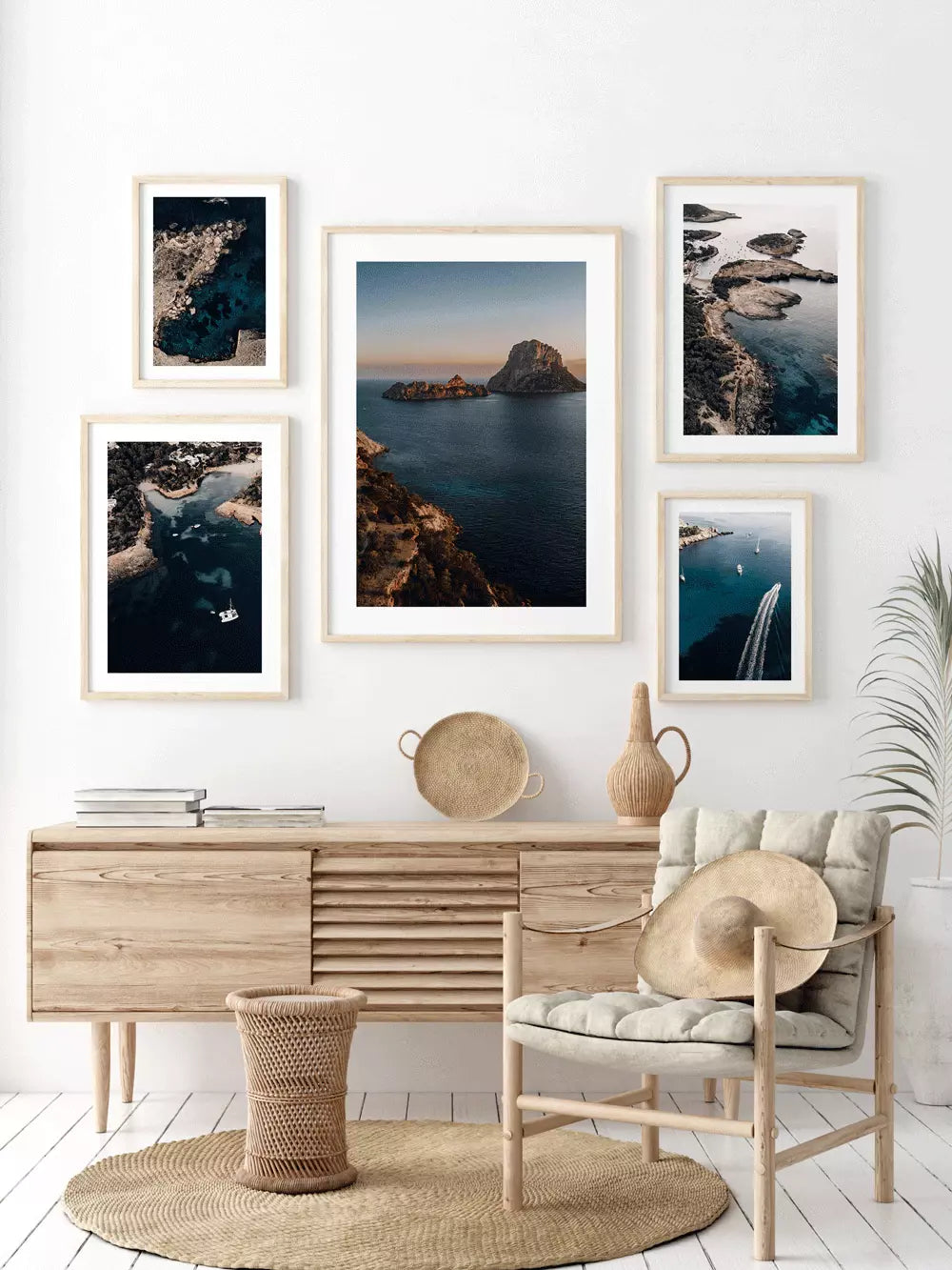 Küste Hafenbucht Ibiza Spanien, Wandbild Fotografie