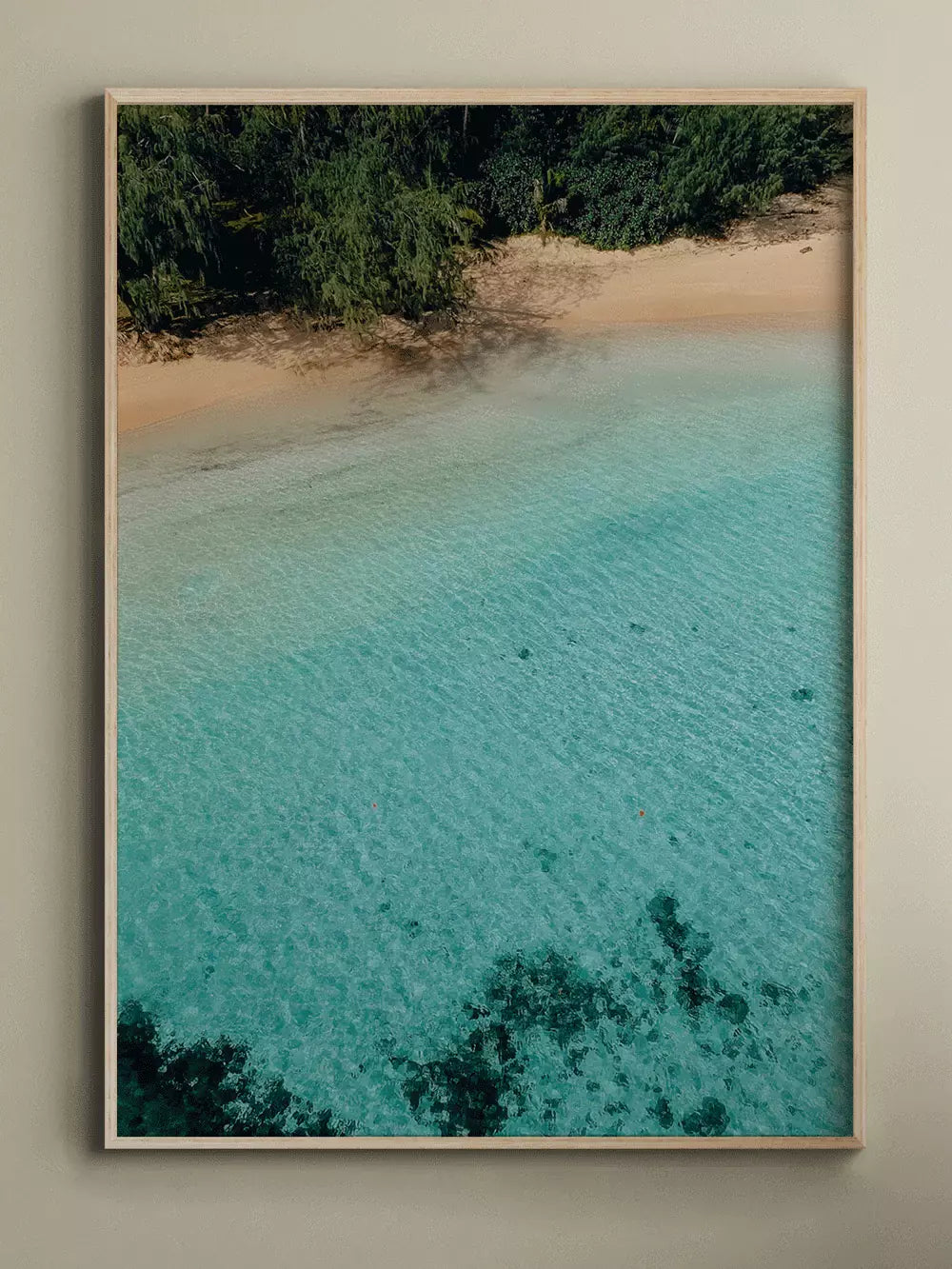 Palmenstrand Print, Fiji Wandbild Kunstdruck Fotografie