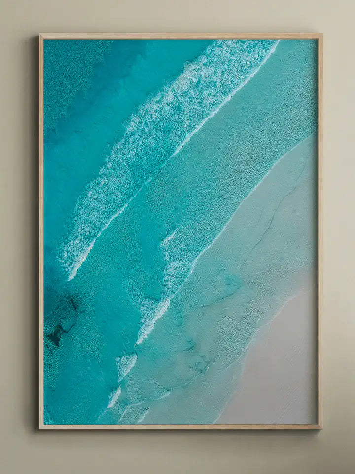 Australien Print Wellen am Strand, Wandbild Fotografie