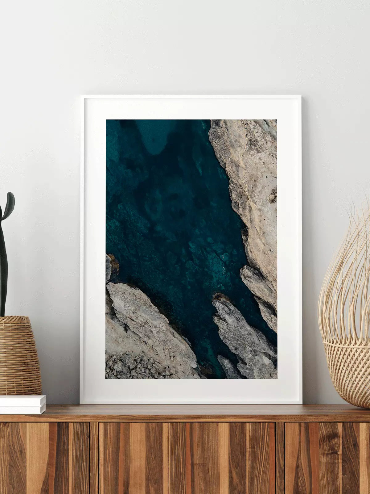 Balearen Bucht Print Ibiza Spanien, Wandbild Fotografie