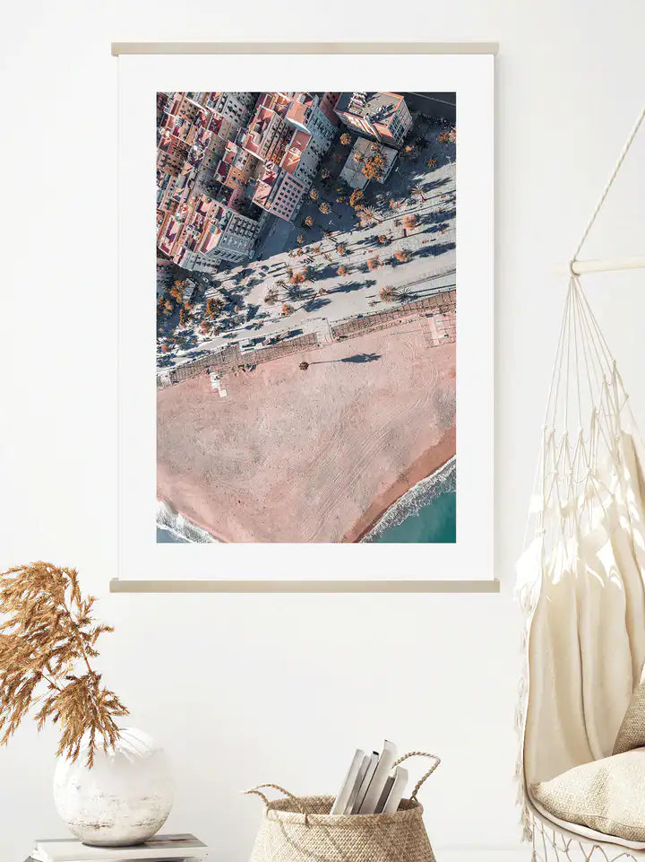 Barceloneta Palm Beach | Spanien Wandbild