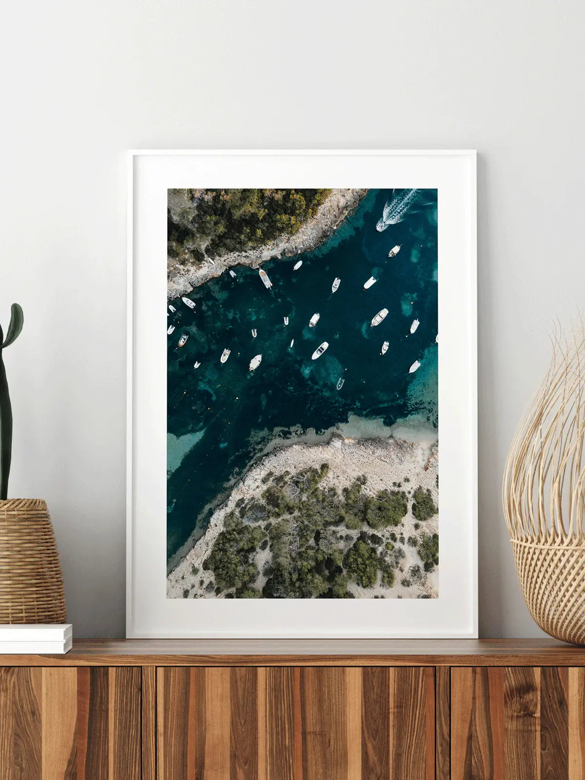 Bucht Segelboote Ibiza Spanien, Wandbild Fotografie