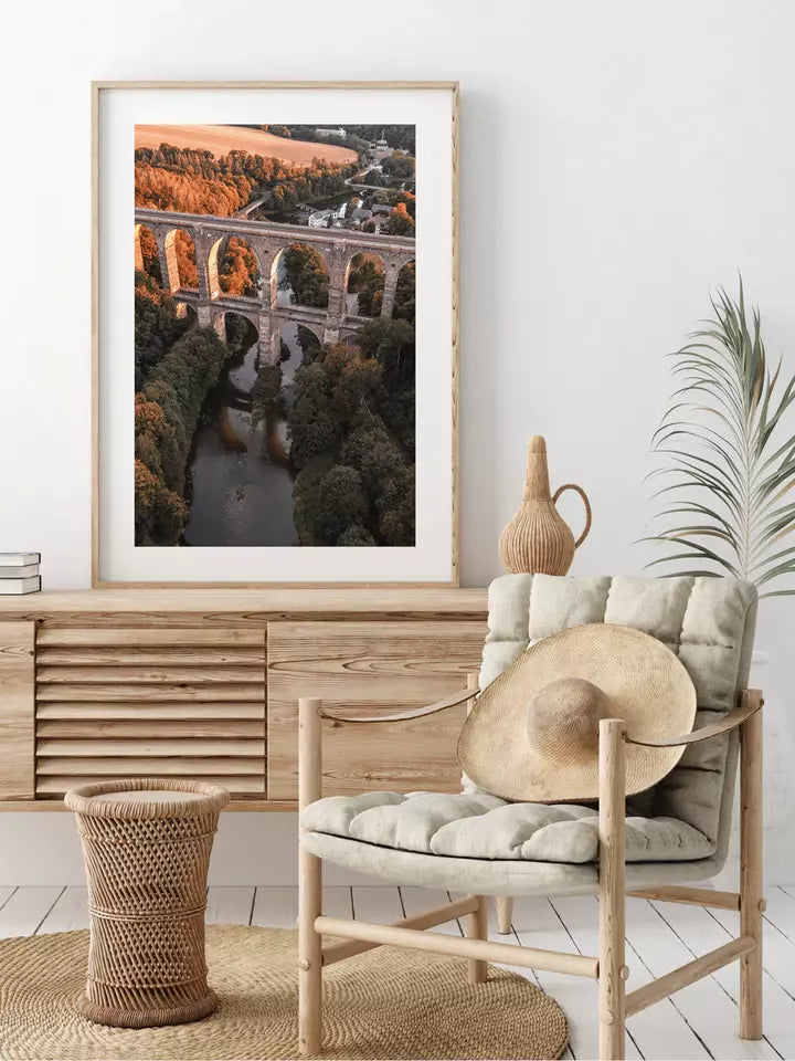 Eisenbahnbrücke Sachsen, Deutschland Wandbild