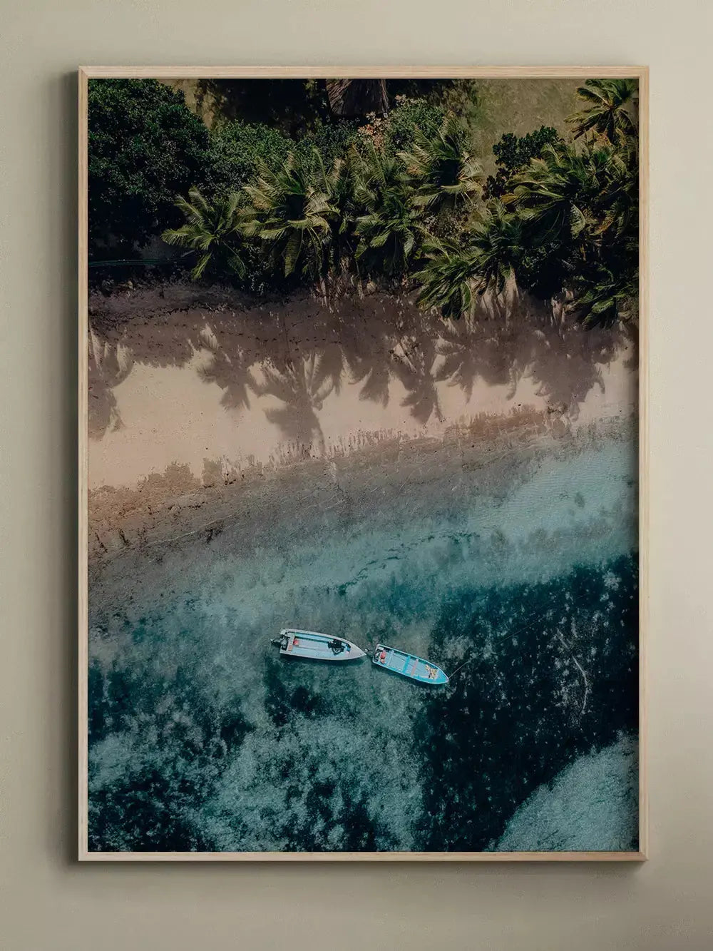 Fidschi Insel Palmenstrand, Kunstdruck Print Wandbild