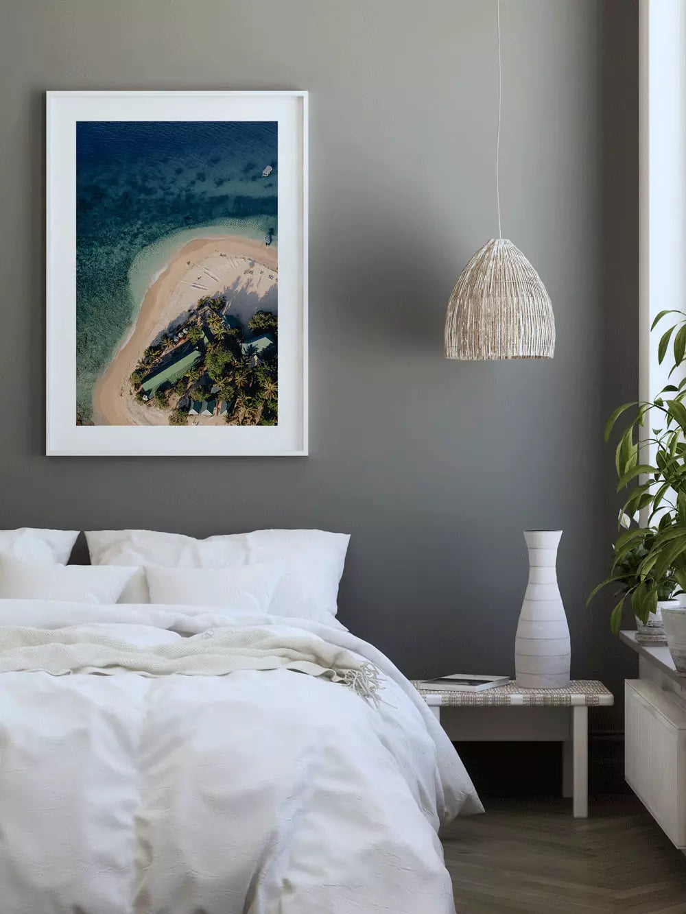 Fidschi Insel Strand Print, Kunstdruck Leinwand