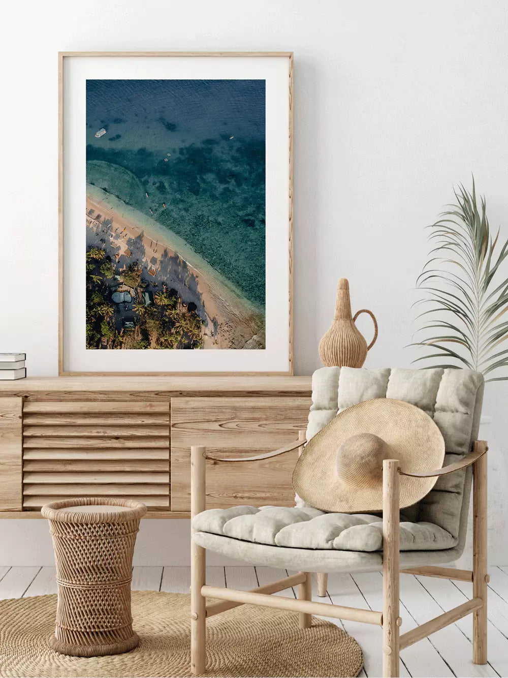 Fidschi Natur Paradies, Meer Welle Palmen Wandbild Fotografie