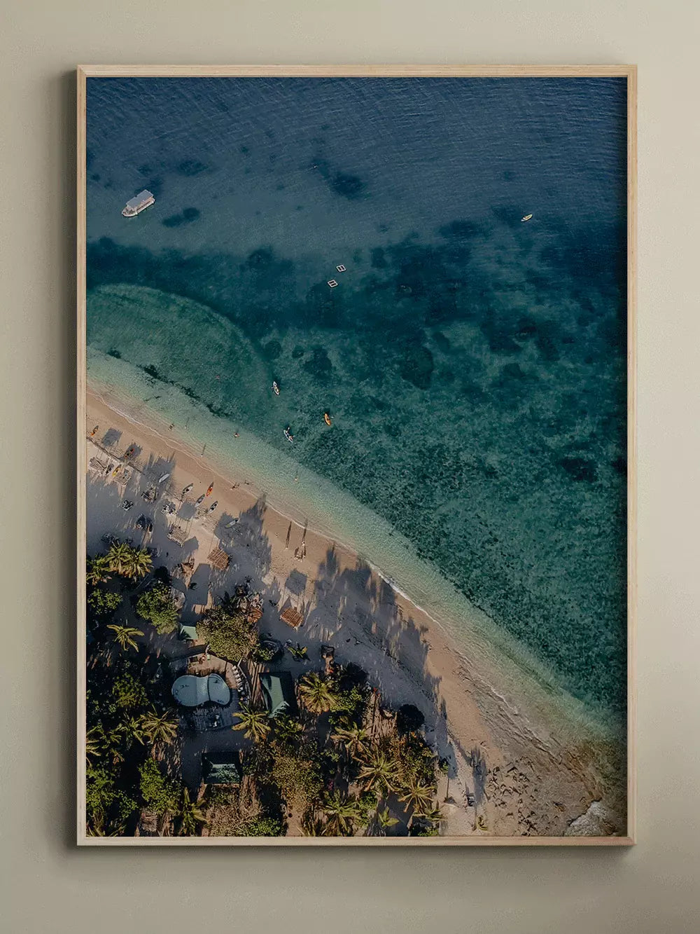 Fidschi Natur Paradies, Meer Welle Palmen Wandbild Fotografie