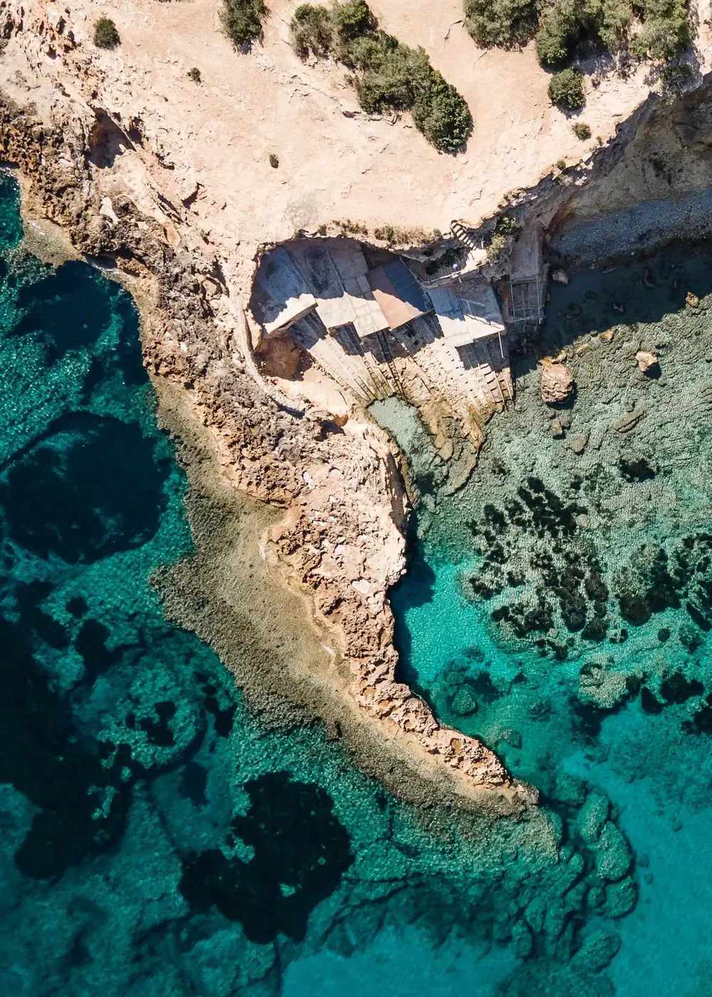 Ibiza Print Balearen, Spanien Ocean Coast Wandbild Fotografie