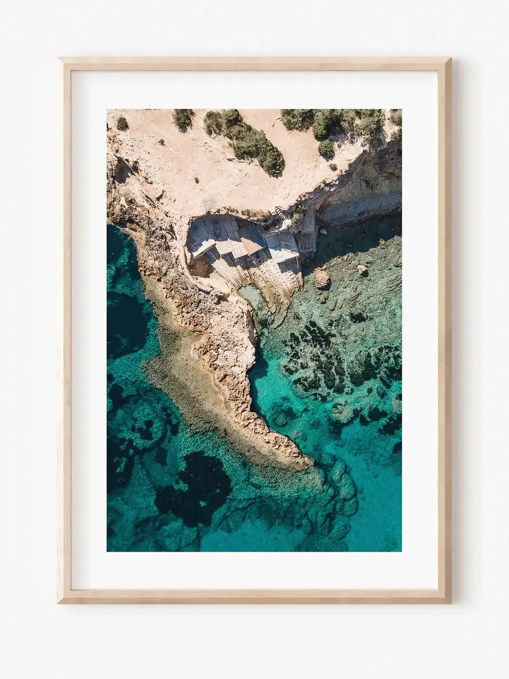 Ibiza Print Balearen, Spanien Ocean Coast Wandbild Fotografie