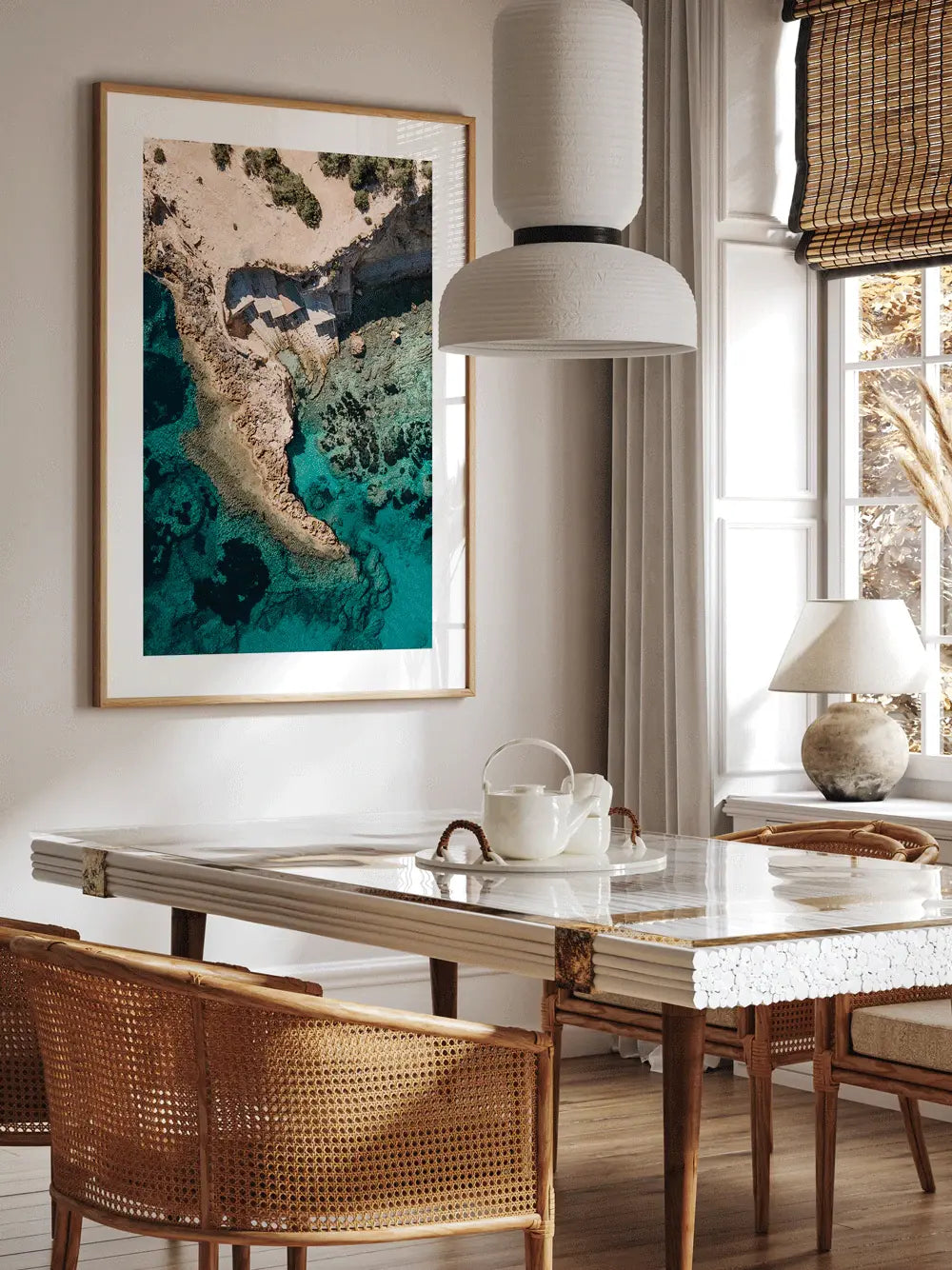 Ibiza Print Balearen, Spanien Ocean Coast Wandbild Fotografie