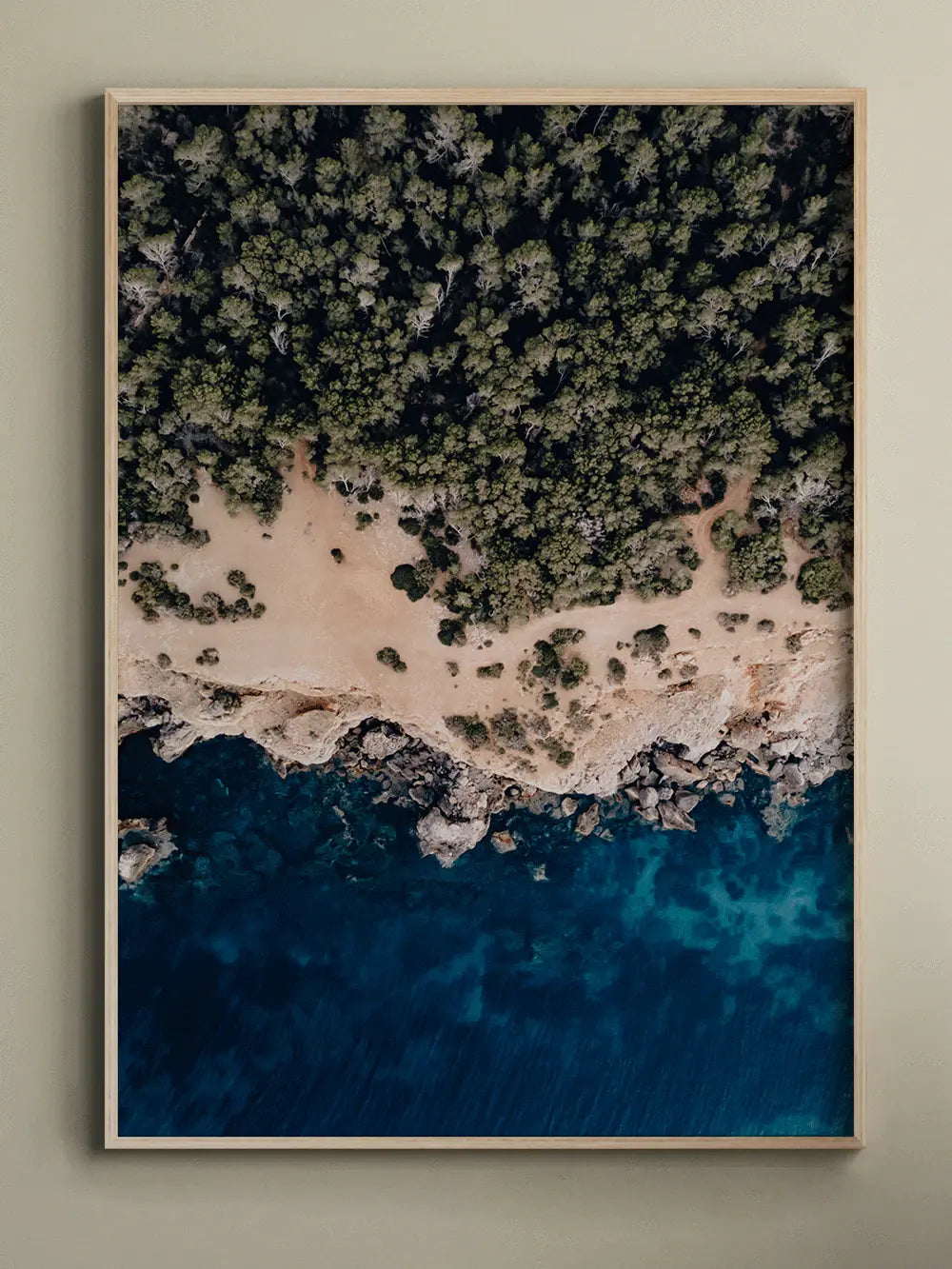 Ibiza Print Felsen Buch Strand, Spanien Portinatx Wandbild Kunstdruck