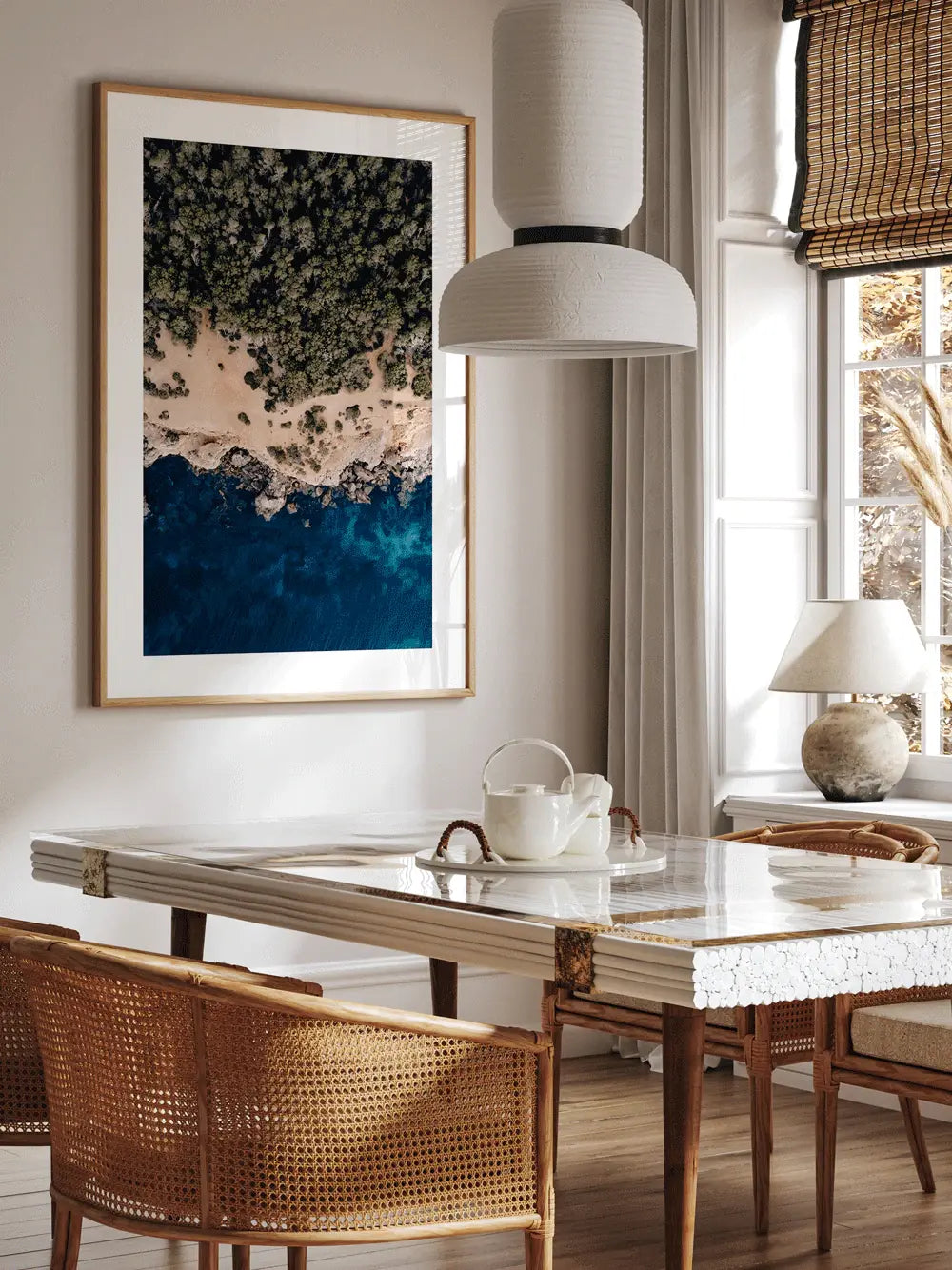 Ibiza Print Felsen Buch Strand, Spanien Portinatx Wandbild Kunstdruck