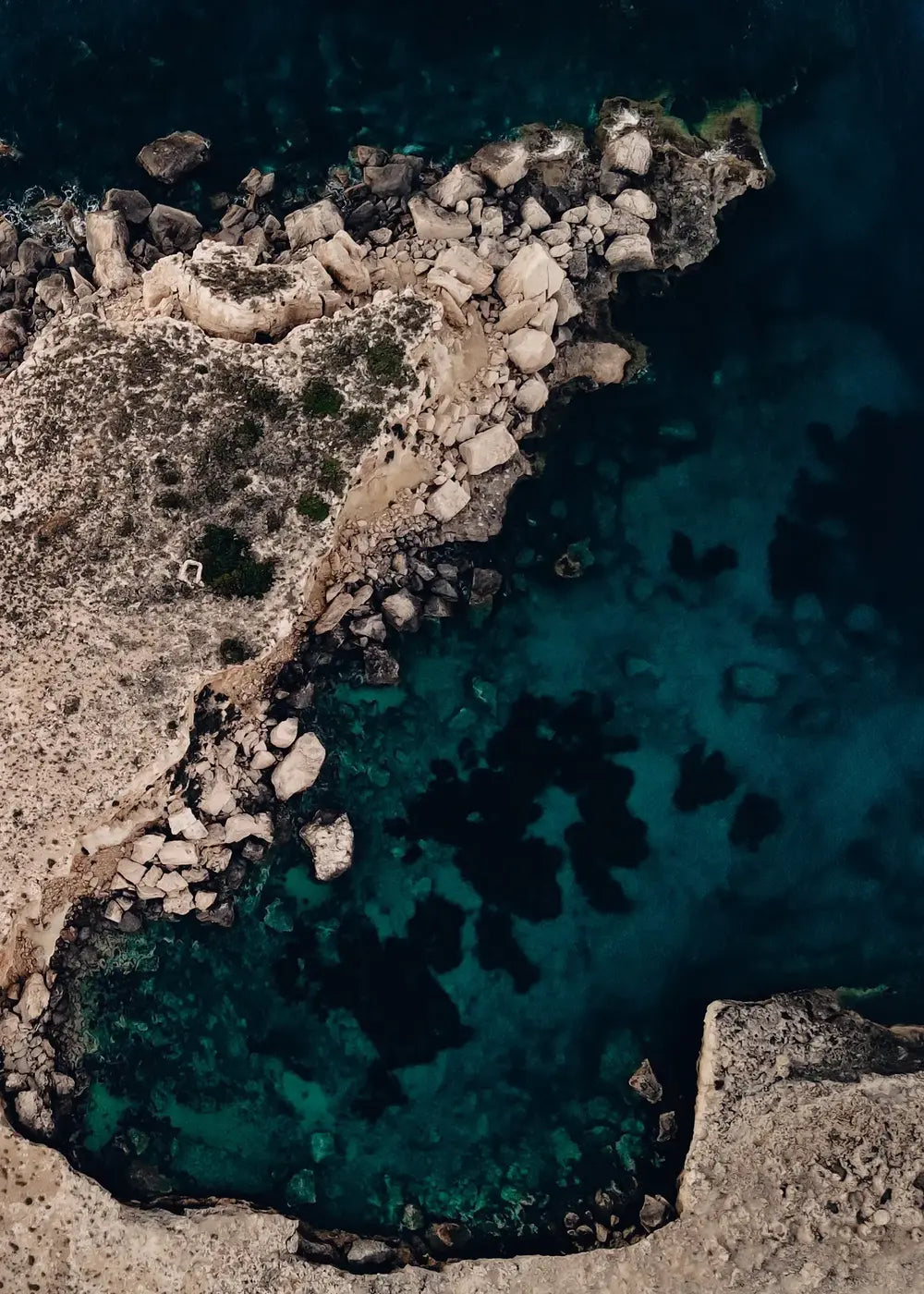 Ibiza Print Ocean Rocks Coast, Spanien Wandbild Kunstdruck