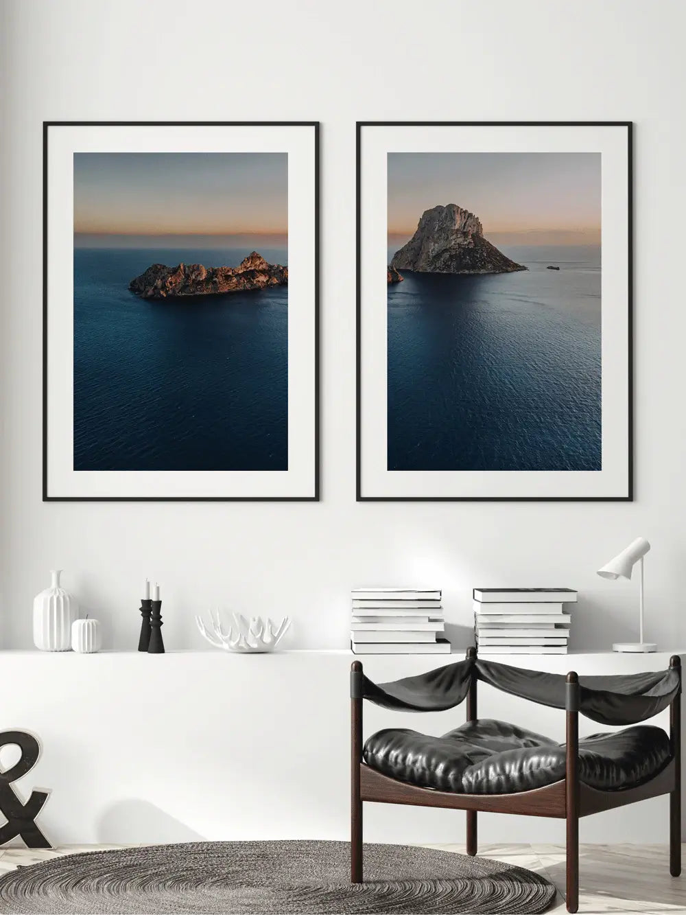 Ibiza Sunset Print Rock Es Vedrà, Wandbild Fotografie