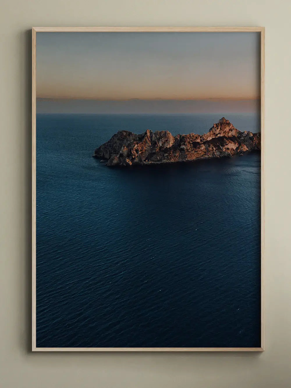Ibiza Sunset Print Rock Es Vedrà, Wandbild Fotografie