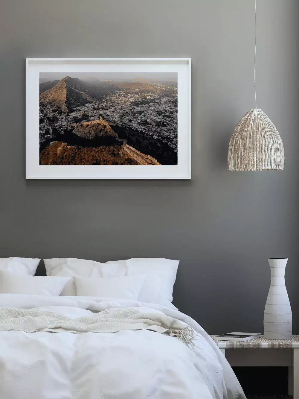 Indische Mauer am Fort Amber, Indien Architektur Wandbild