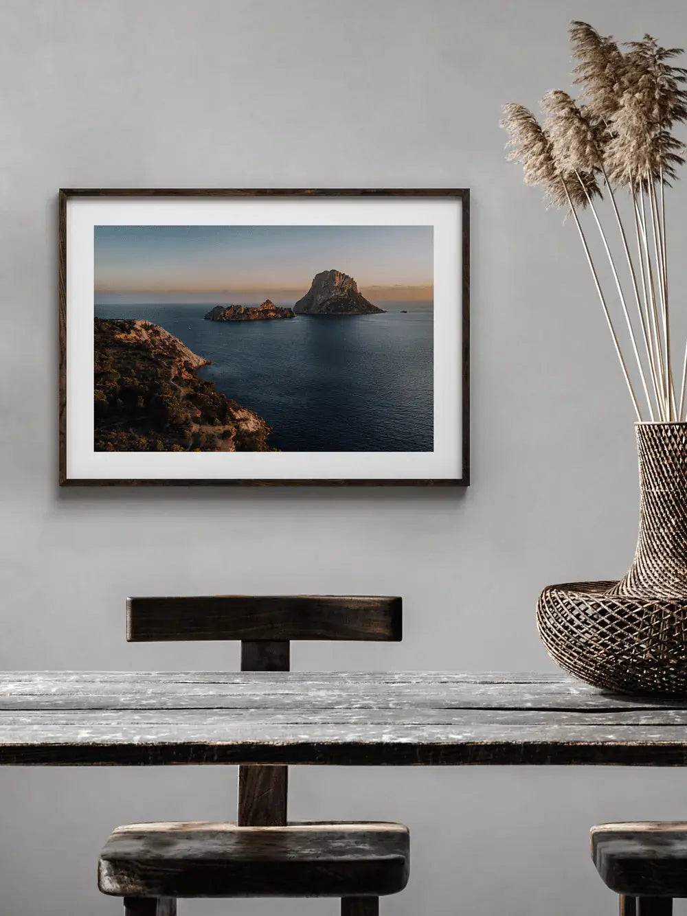 Spanien Wandbild, Insel Es Vedrà Schiffe Balearen Ibiza Fotografie