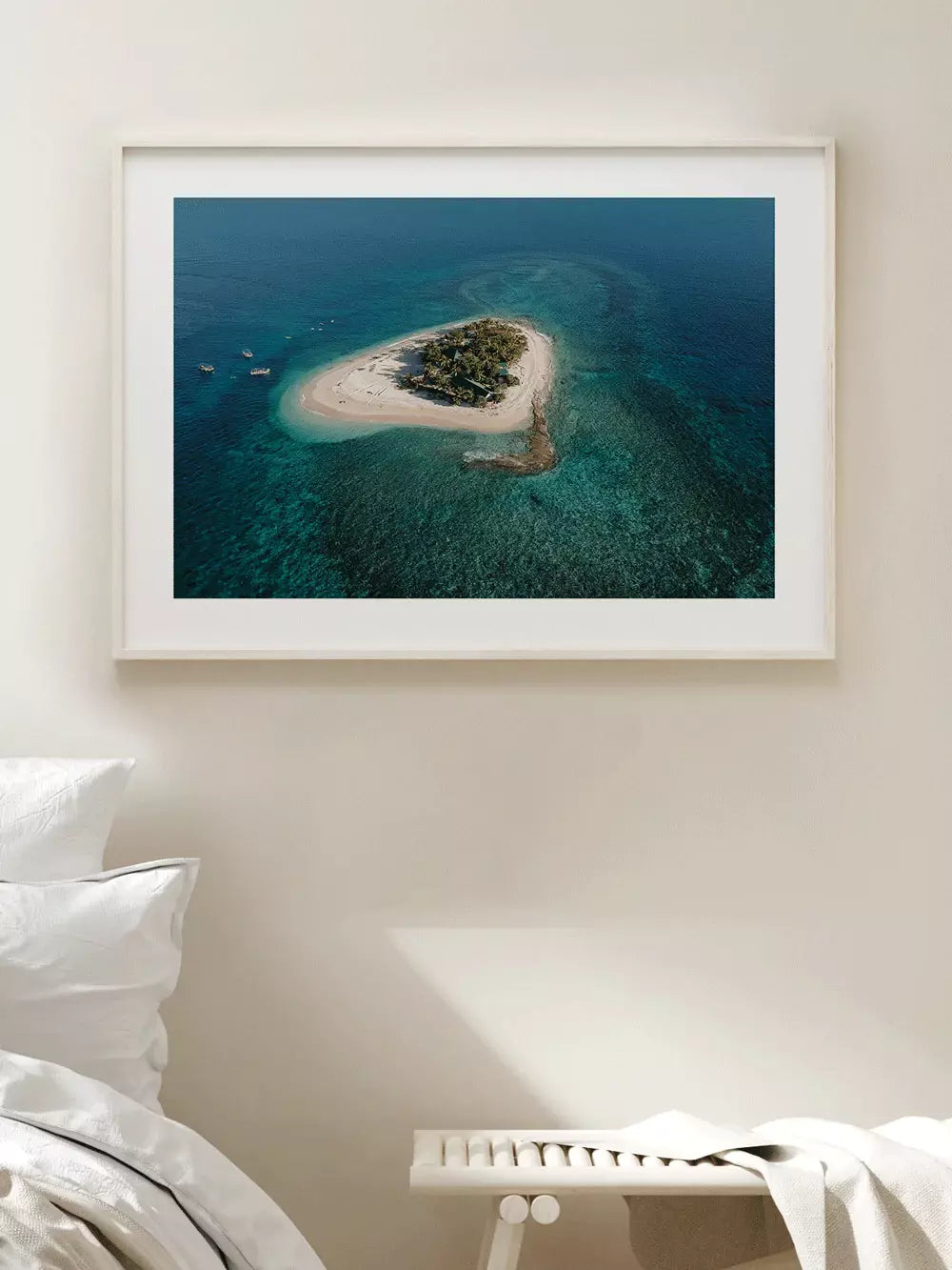 Insel Fidschi Wandbild, Palmen Meer Traumstrand Fotografie