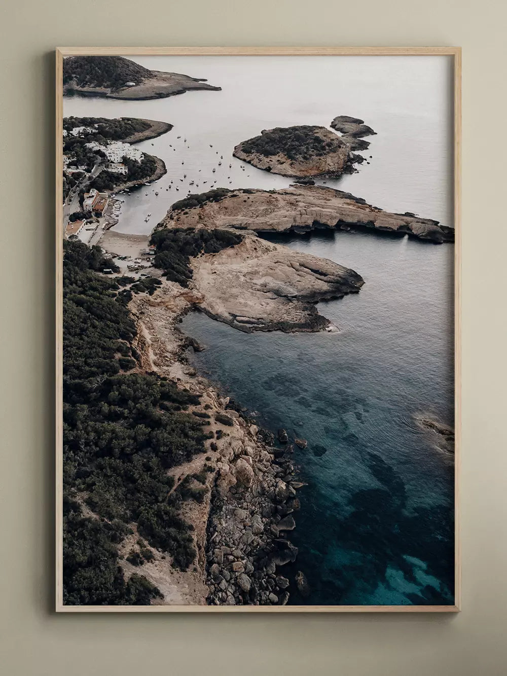 Küste Hafenbucht Ibiza Spanien, Wandbild Fotografie