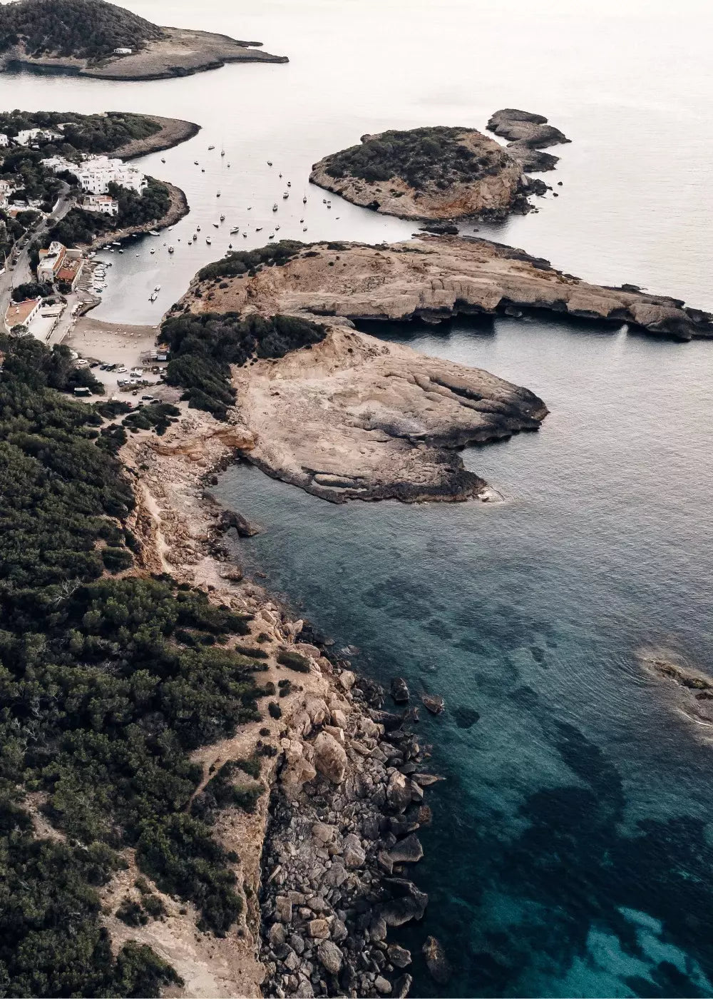 Küste Hafenbucht Ibiza Spanien, Wandbild Fotografie