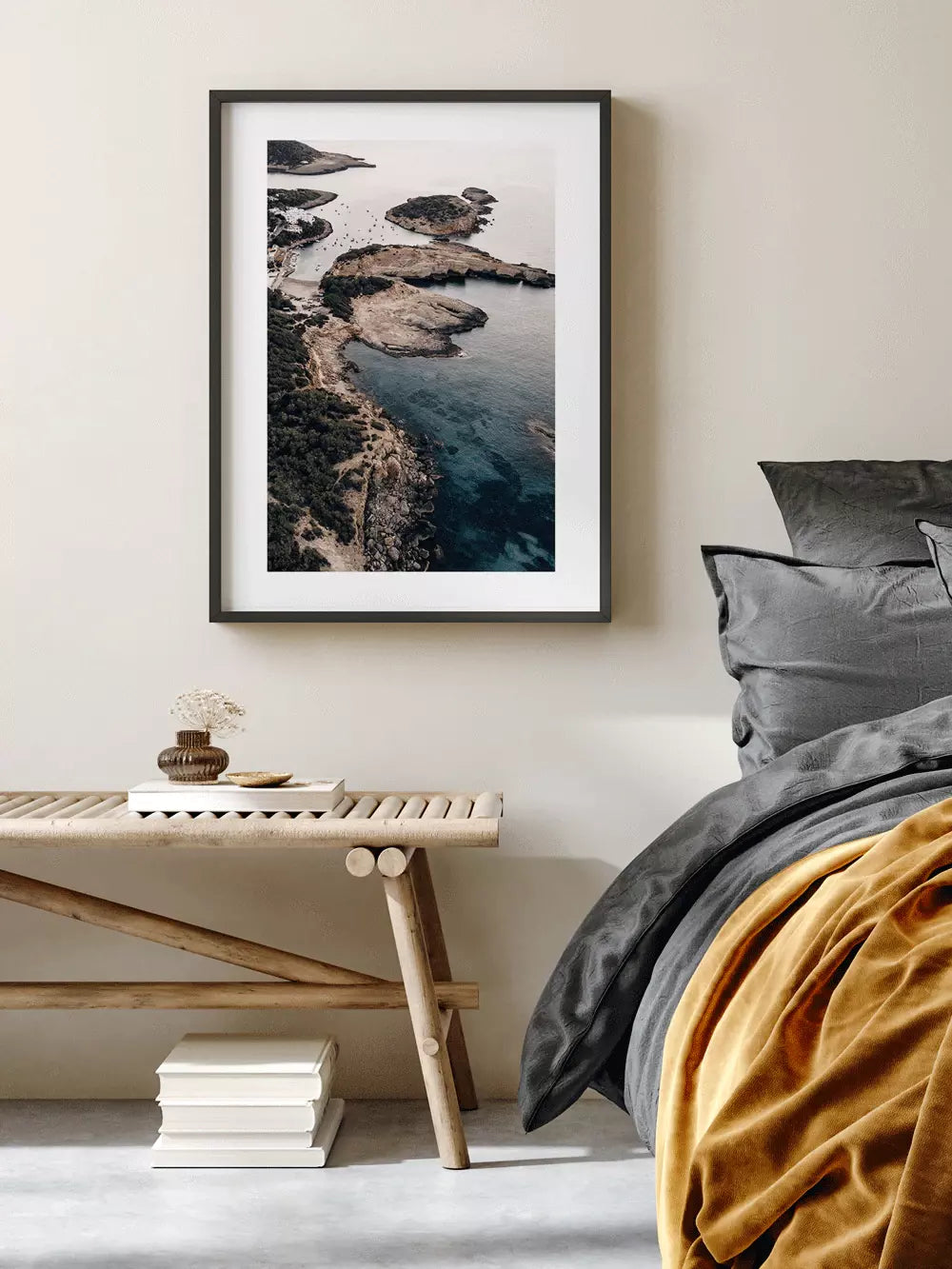 Küste Hafenbucht Ibiza Spanien, Wandbild Fotografie