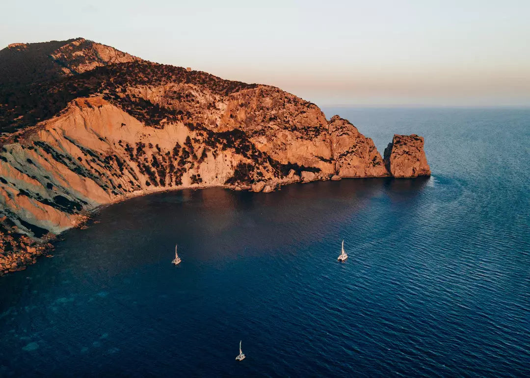 Spanien Wandbild, Küste Meer Es Vedrà Balearen Ibiza Fotografie