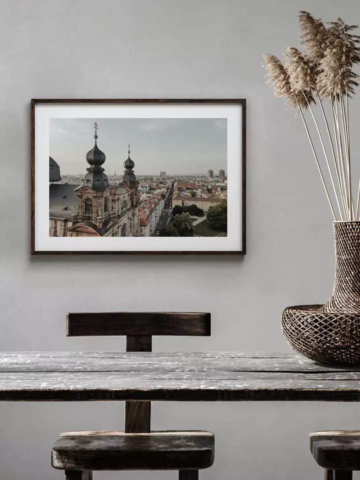 Mannheim Print Quadratestadt, Leinwanddruck Fotografie