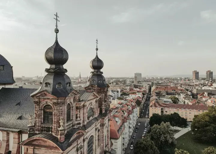 Mannheim Print Quadratestadt, Leinwanddruck Fotografie