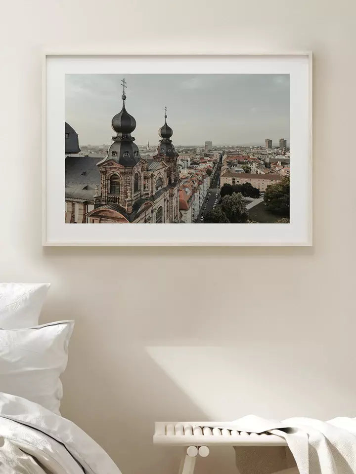 Mannheim Print Quadratestadt, Leinwanddruck Fotografie