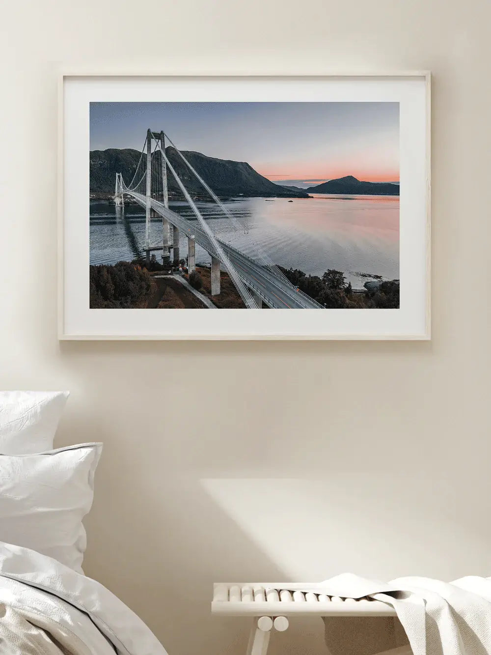 Norwegen Wandbild Atlantic Ocean Road Sonnenuntergang Fotografie