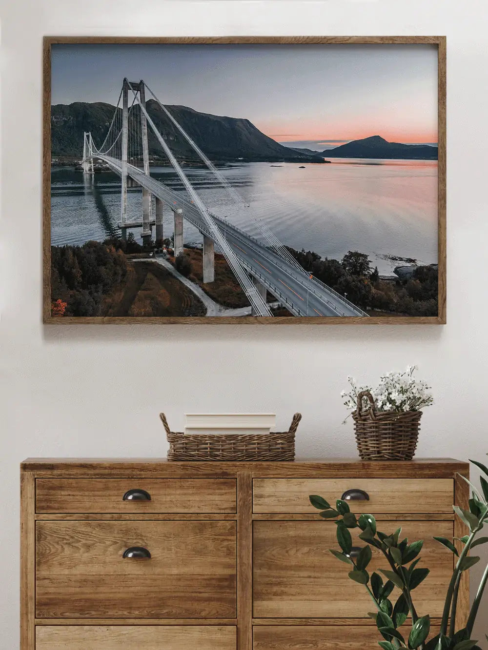 Norwegen Wandbild Atlantic Ocean Road Sonnenuntergang Fotografie