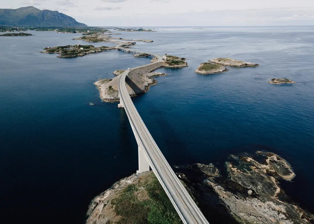 Norwegen Wandbild, Straße Insel Fotografie