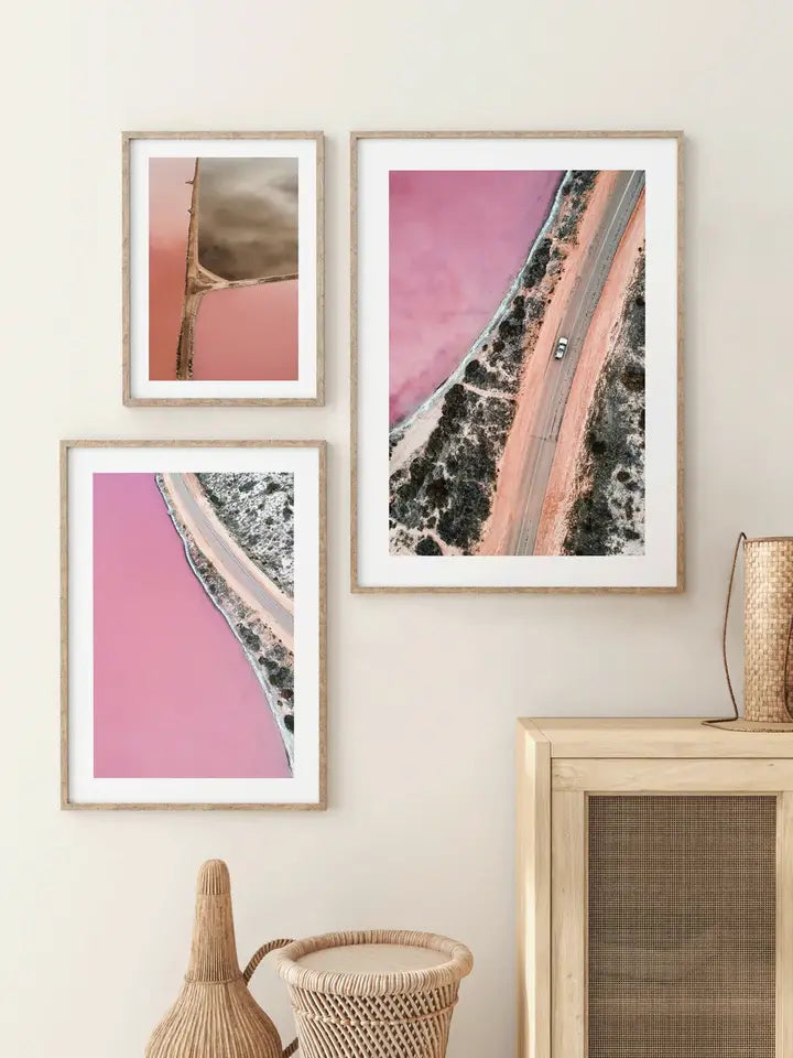 Pink Lake, Australien Wandbild | Drohnenaufnahme