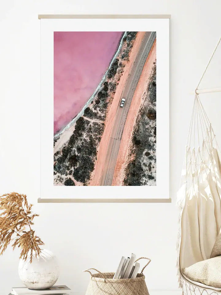 Pink Lake, Australien Wandbild | Drohnenaufnahme