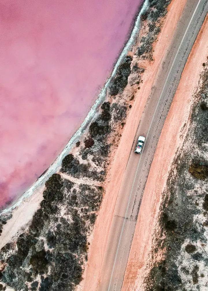 Pink Lake, Australien Wandbild | Drohnenaufnahme