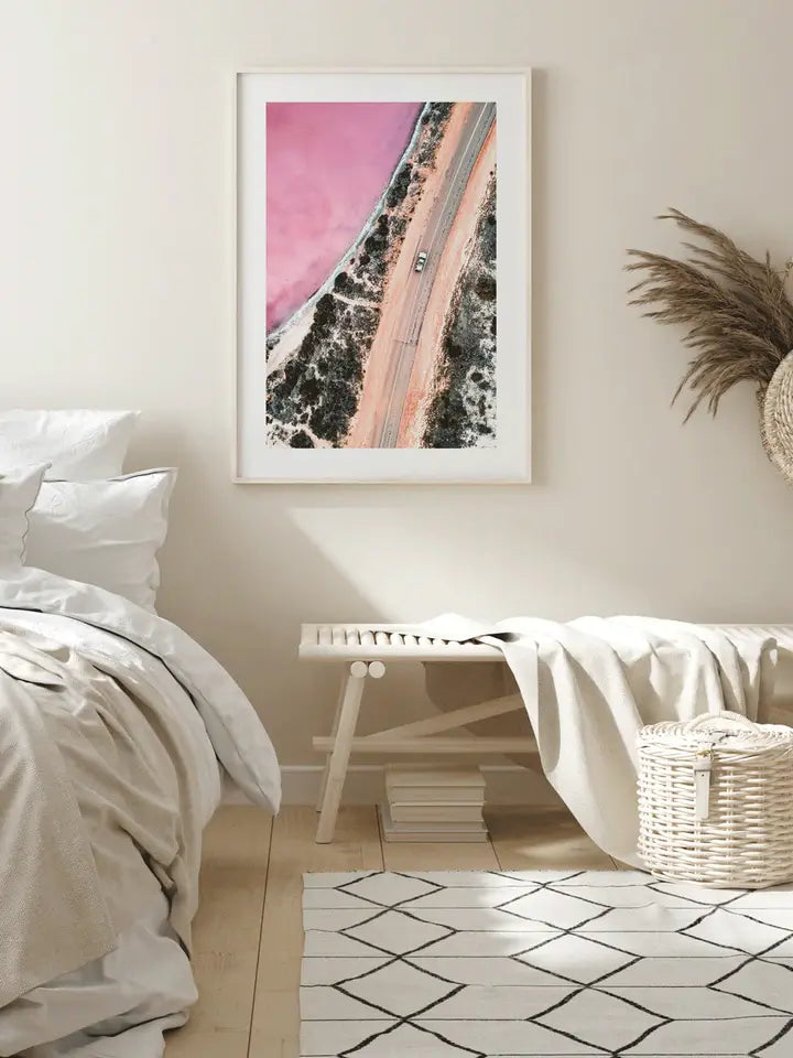 Pink Lake, Australien Wandbild | Drohnenaufnahme