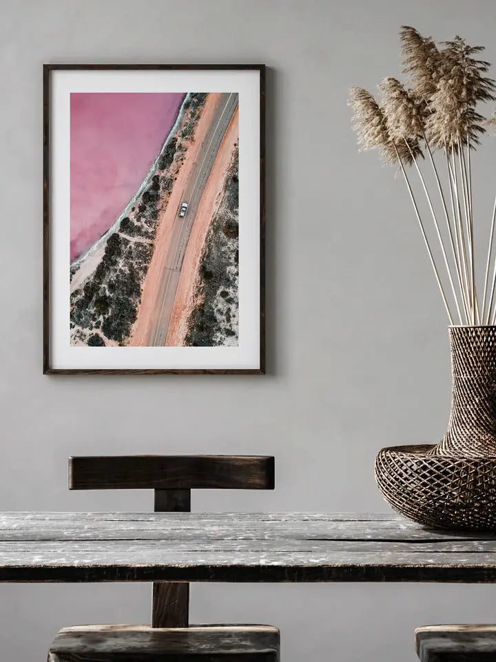 Pink Lake, Australien Wandbild | Drohnenaufnahme