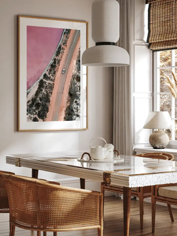 Pink Lake, Australien Wandbild | Drohnenaufnahme