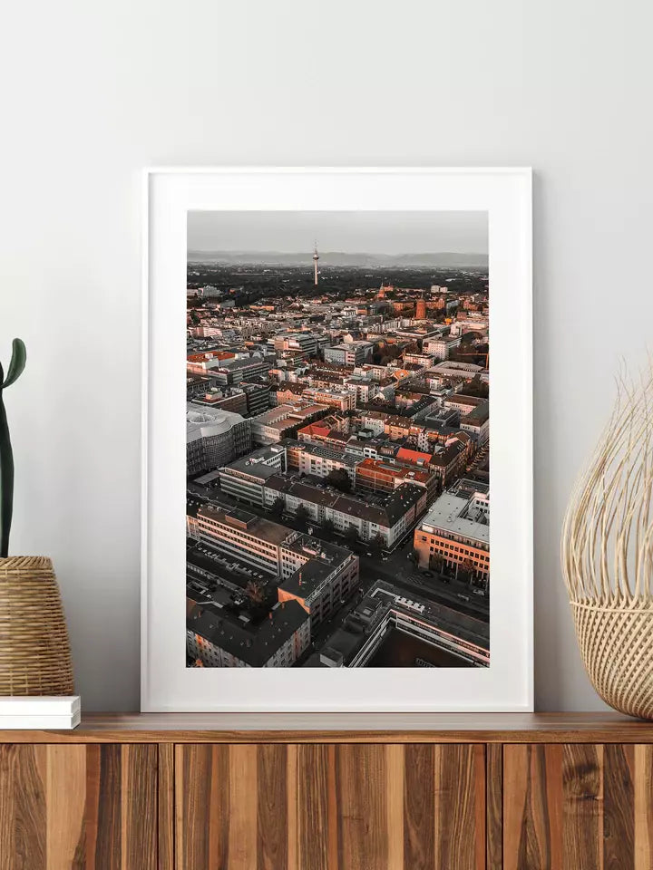 Quadratestadt Mannheim Deutschland, Wandbild Fotografie