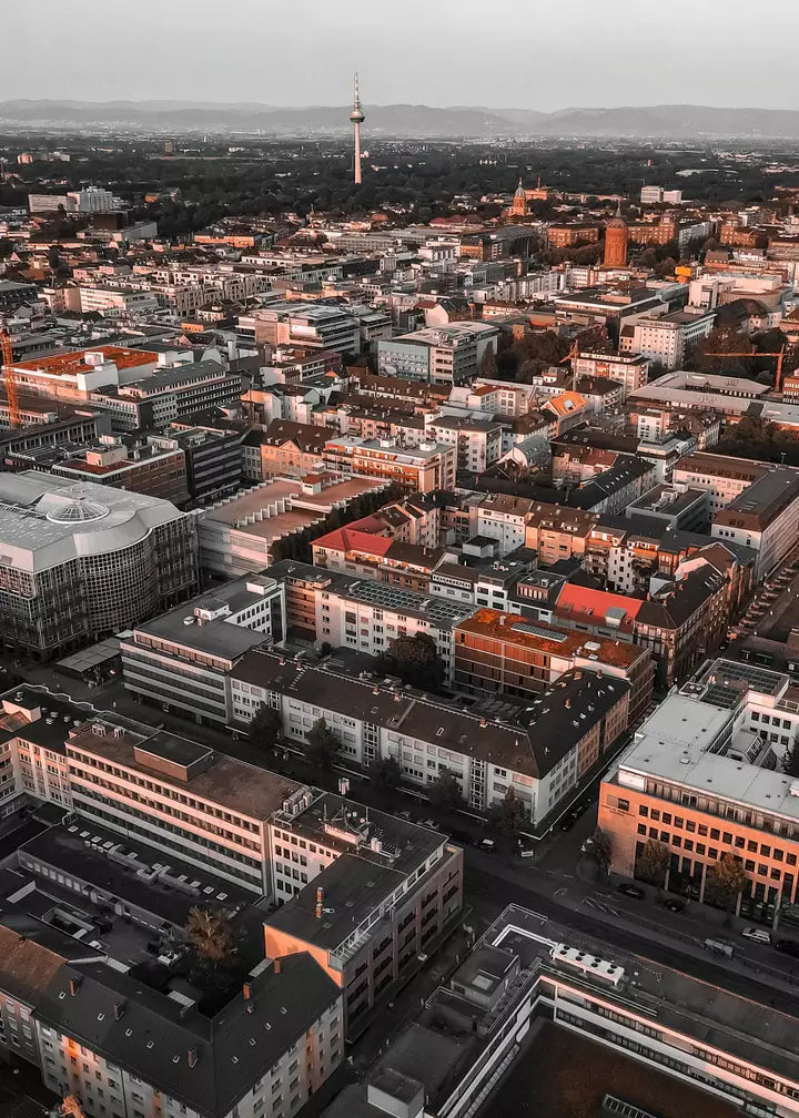 Quadratestadt Mannheim Deutschland, Wandbild Fotografie