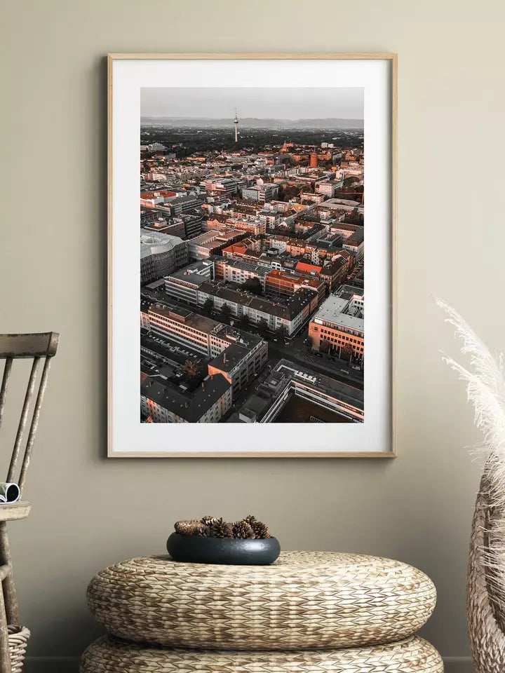 Quadratestadt Mannheim Deutschland, Wandbild Fotografie