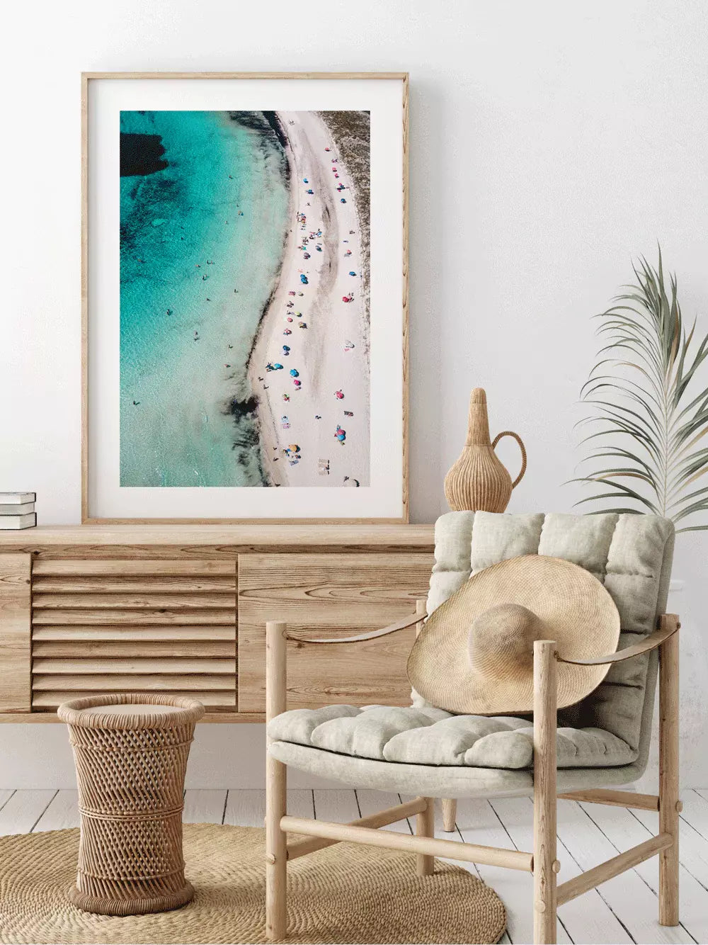 Sommer Strand Meer Balearen Ibiza Spanien, Wandbild Fotografie