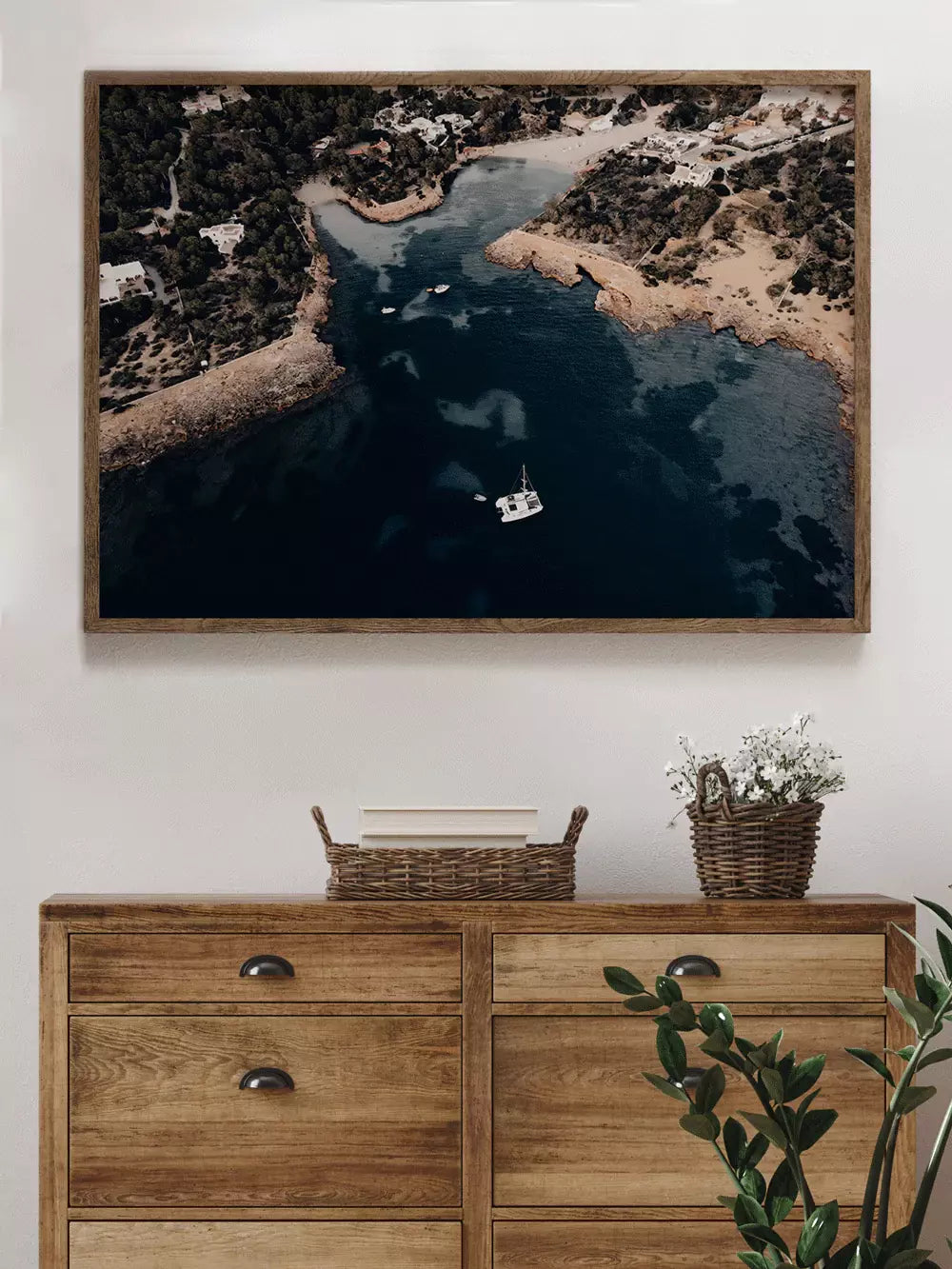 Spanien Wandbild, Sonnenuntergang Küste Balearen Ibiza Fotografie