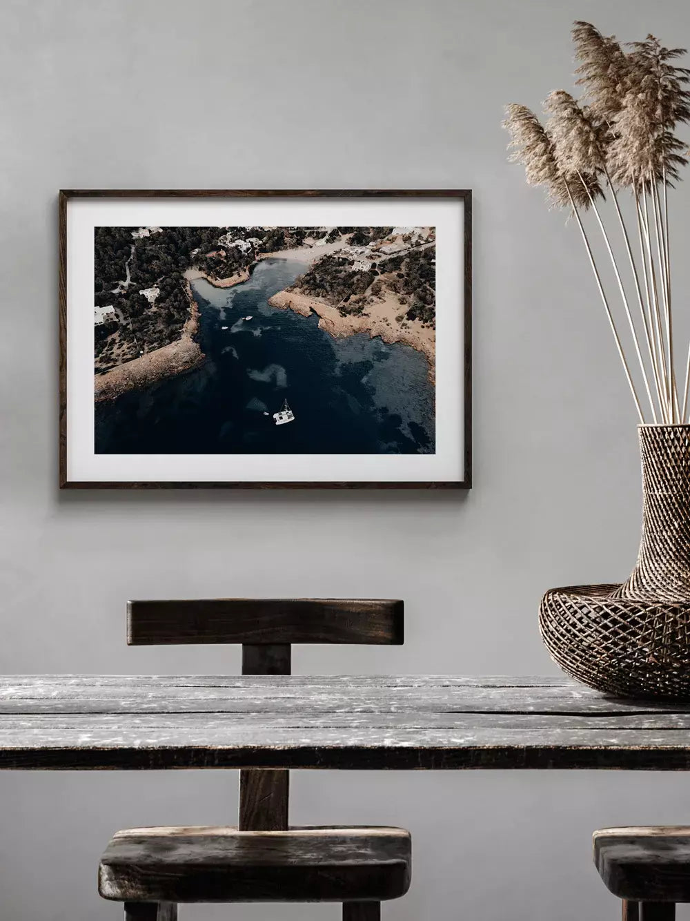 Spanien Wandbild, Sonnenuntergang Küste Balearen Ibiza Fotografie