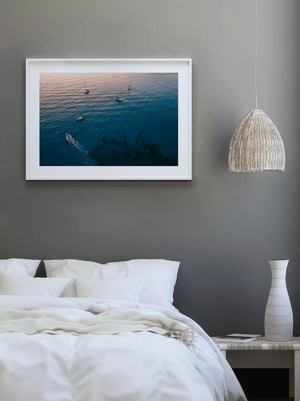 Spanien Wandbild Cala Comte Schiffe Ibiza Fotografie
