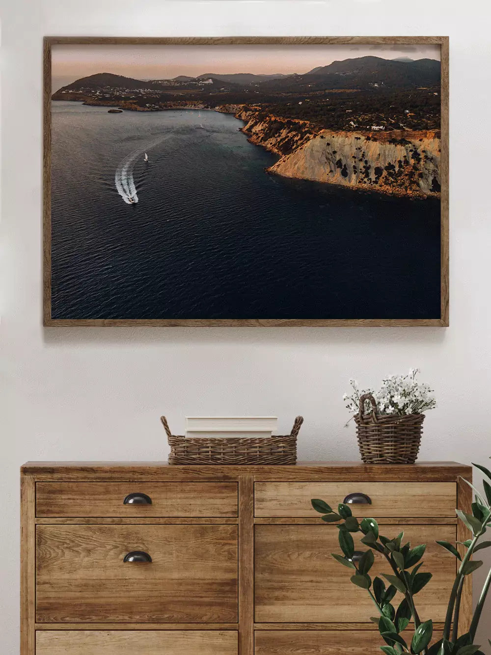 Spanien Wandbild, Sunset Meer Es Vedrà Balearen Ibiza Fotografie