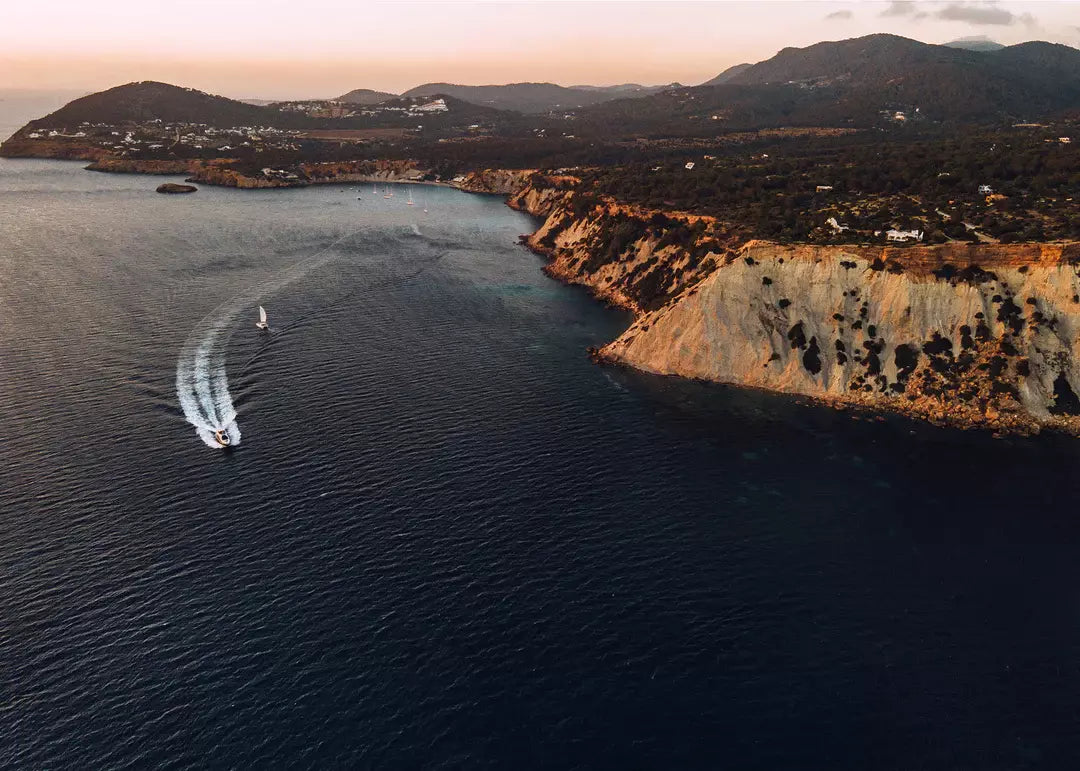 Spanien Wandbild, Sunset Meer Es Vedrà Balearen Ibiza Fotografie