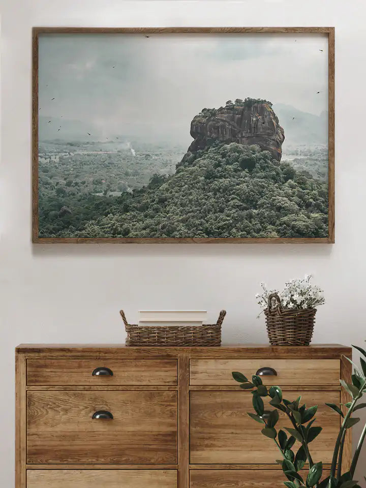 Sri Lanka Wandbild, Löwen Felsen Fotografie