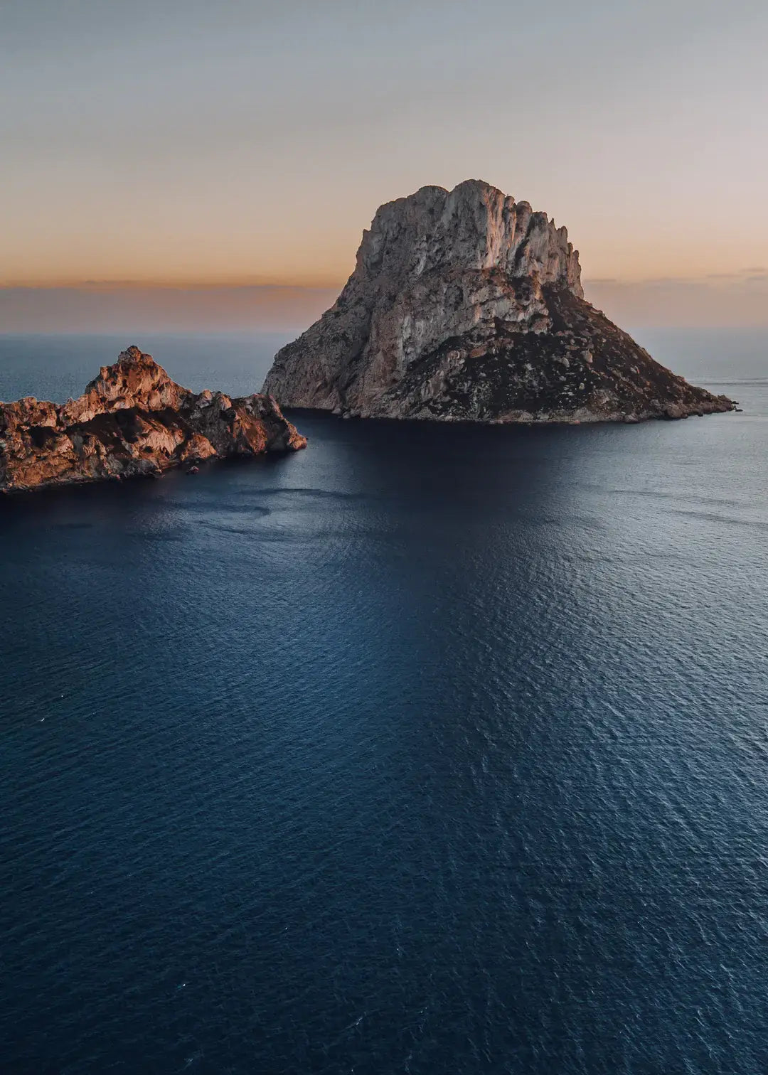 Sunset Print Es Vedrà Ibiza Spanien, Wandbild Fotografie