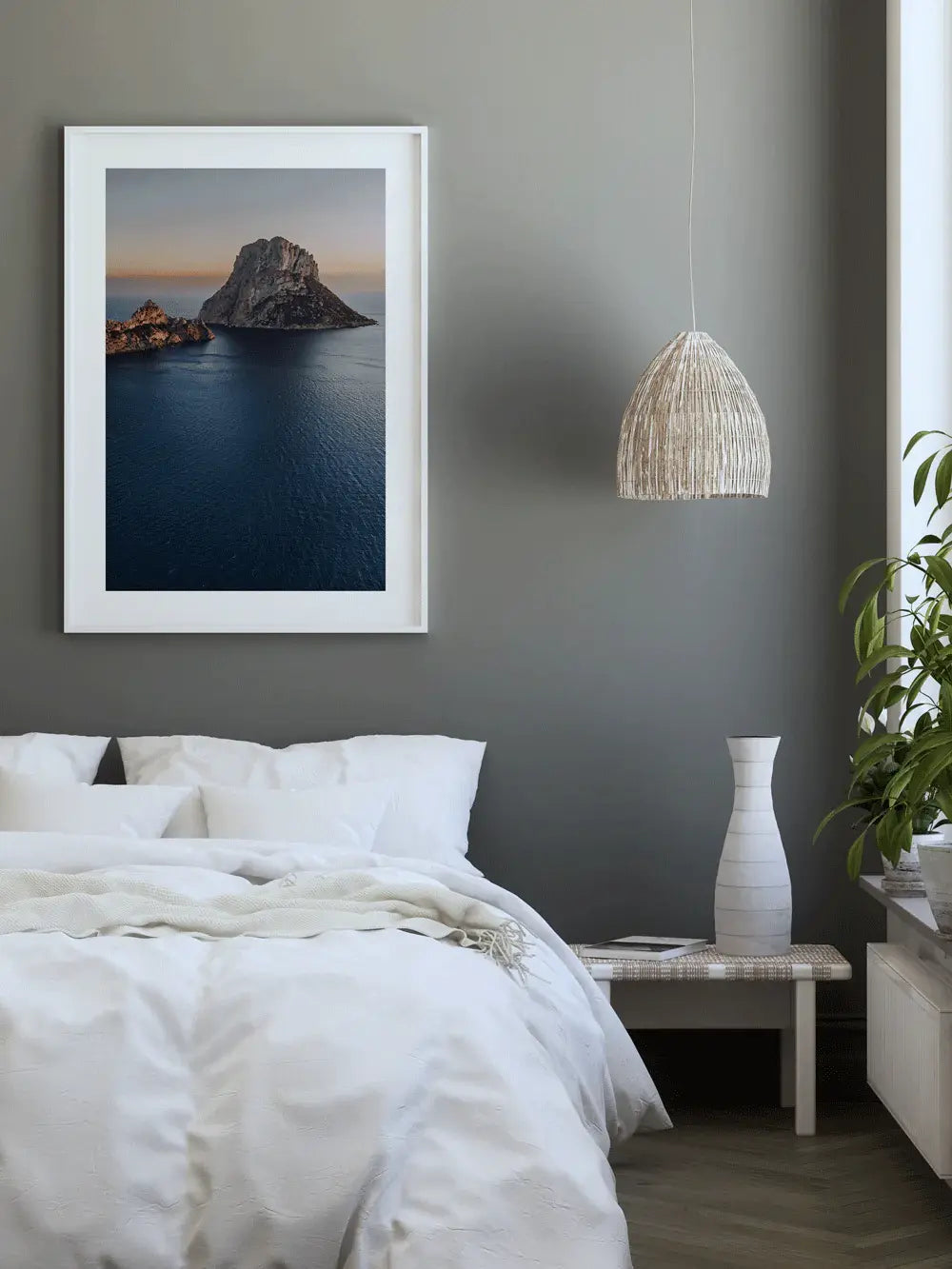 Sunset Print Es Vedrà Ibiza Spanien, Wandbild Fotografie